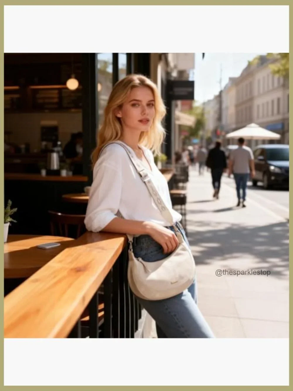Boho Faux Leather Crescent Crossbody Hobo Bag with Multi Pockets